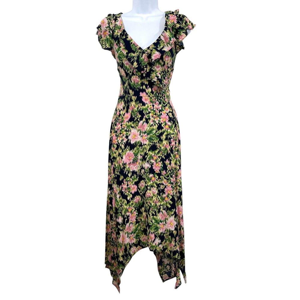 NWT Nordstrom Whimsigoth Floral Ruffle Maxi Dress
